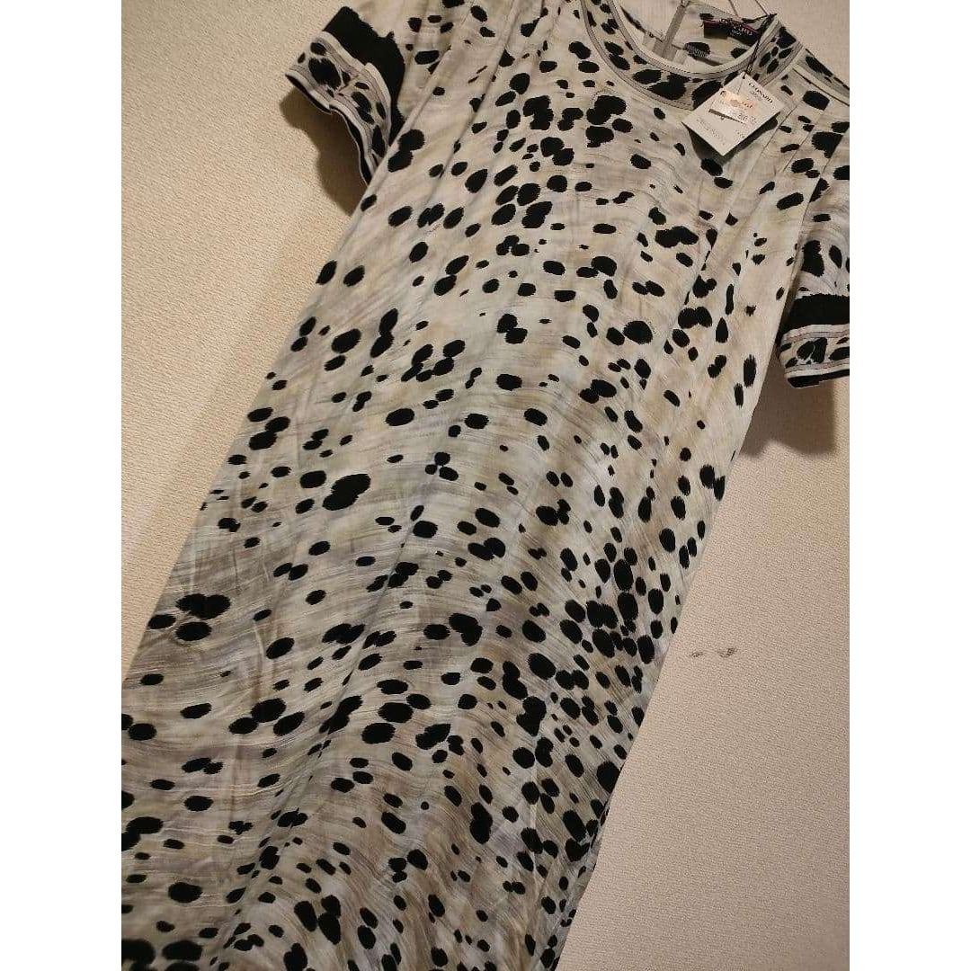 b40 未使用保管品 レオナール LEONARD ワンピース 半袖 L