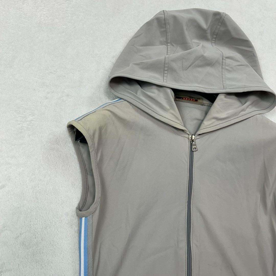 K158 S プラダスポーツ イタリア製 ストレッチ ベスト グレー メンズ