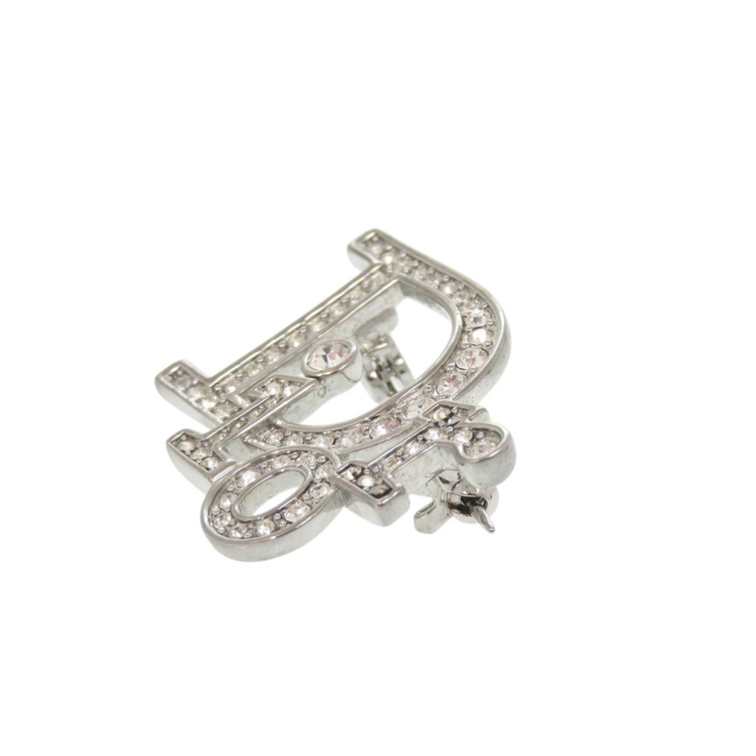 Dior - 美品 ディオール ロゴ メタル ラインストーン シルバー