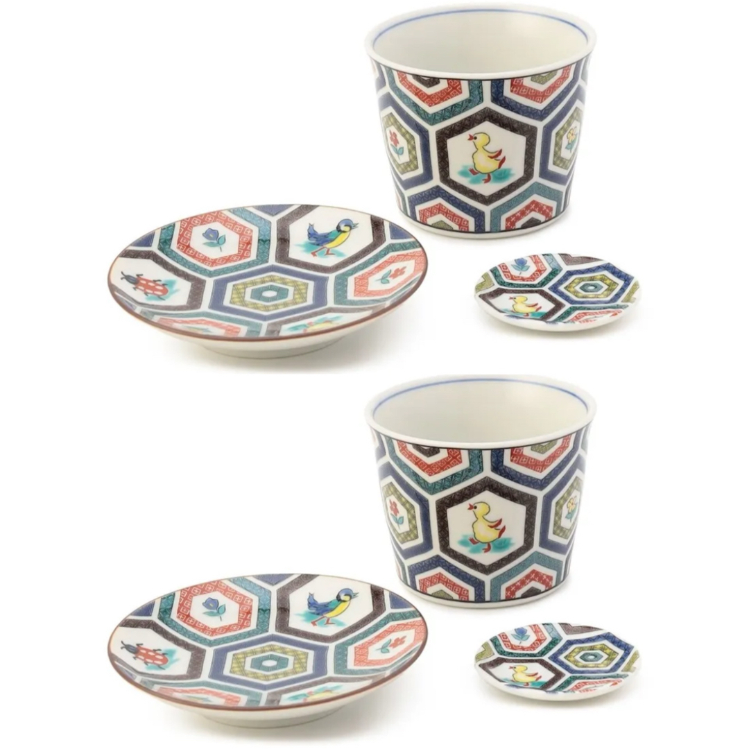 FEILER - ♡フェイラー♡ハイジ♡九谷焼♡亀甲紋♡ネイビー♡2セット