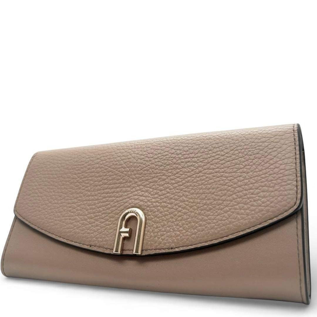 未使用級 FURLA フルラ 長財布 レザー アーチロゴ ソフィア