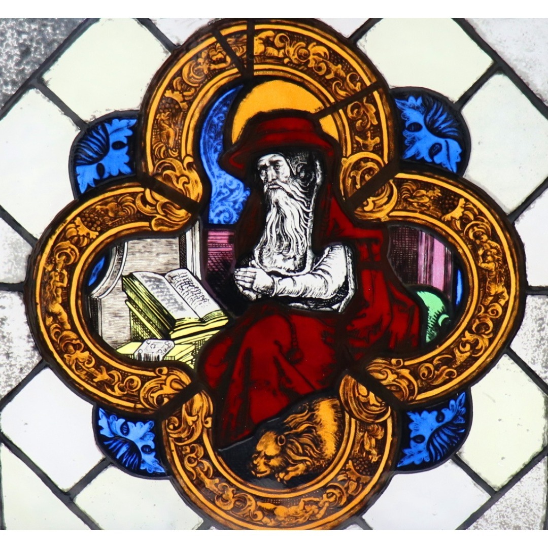 ボストン美術館 限定品 本を読む聖職者 ヴィンテージ ステンドグラス