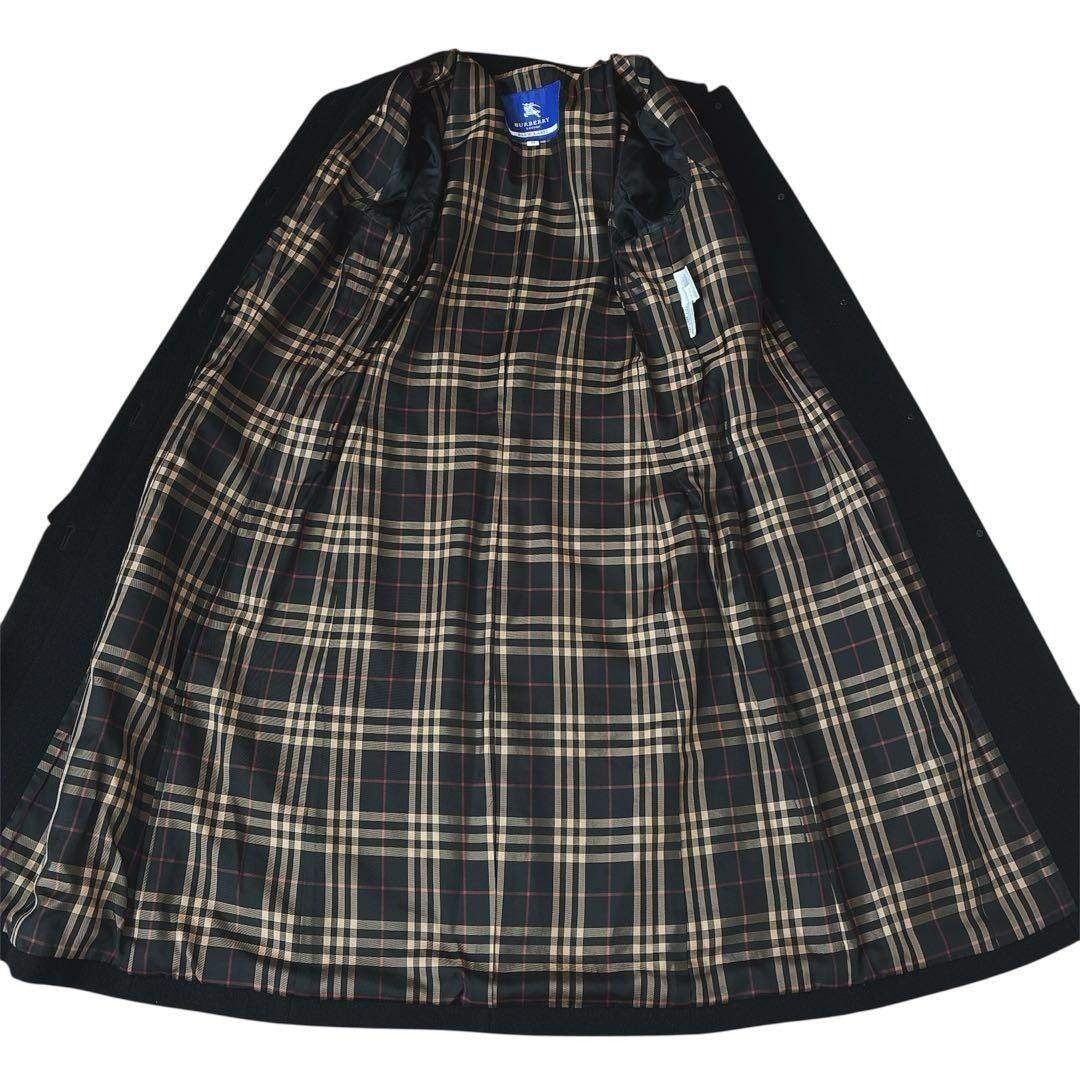 希少✨ BURBERRY バーバリー ブルーレーベル アンゴラ チェック コート