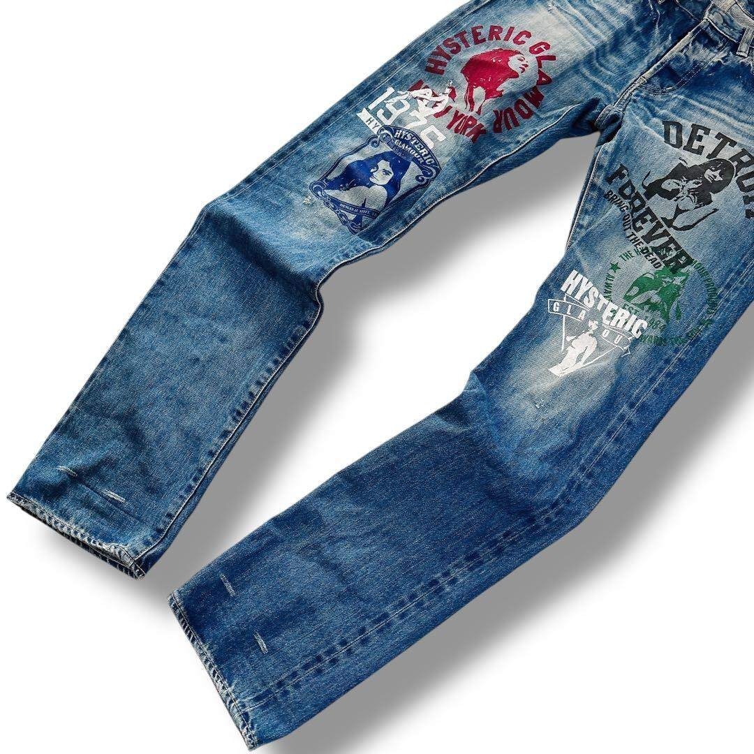 名作 ヒステリックグラマー ヒスガール スタッズ デニムパンツ