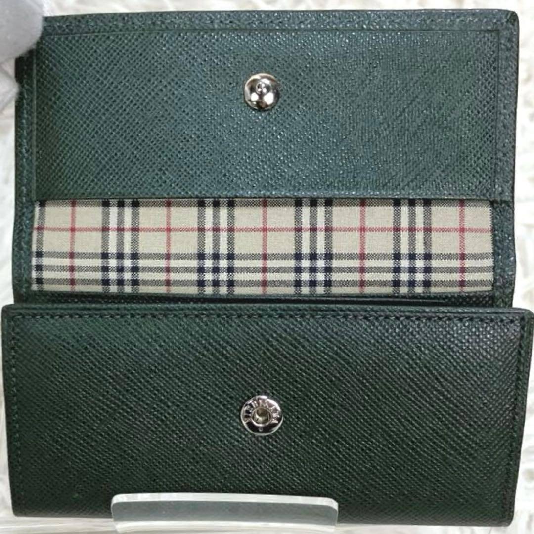 ✨新品 バーバリー ノバチェック キーケース ダークグリーン 4連