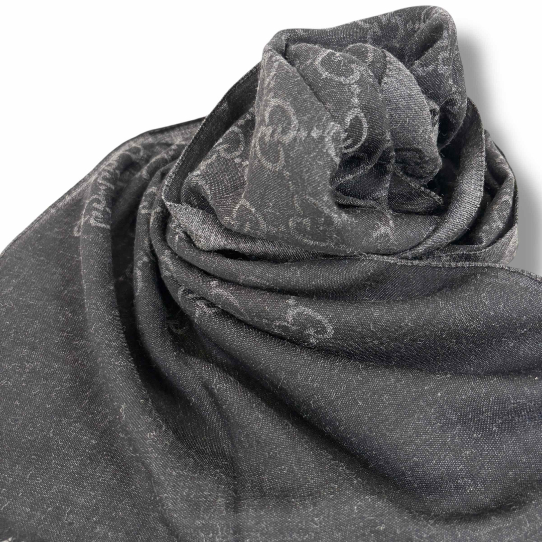 GUCCI - GUCCI グッチ GGマーク リバーシブルストール ショール グレー