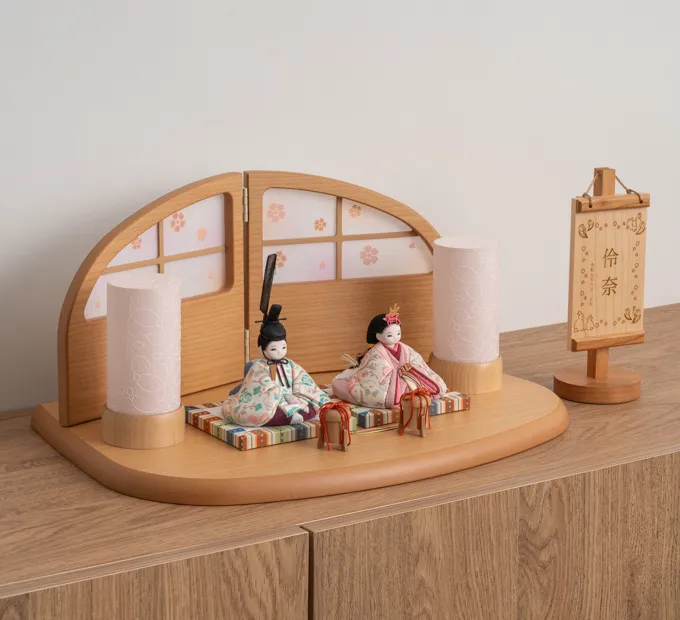 雛人形「木製お名前旗-花うさぎ・ベージュ 21cm」｜雛人形の通販 ふらここ