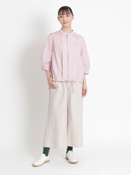 リサイクルポリエステルナチュラルストレッチワイドベイカーパンツ