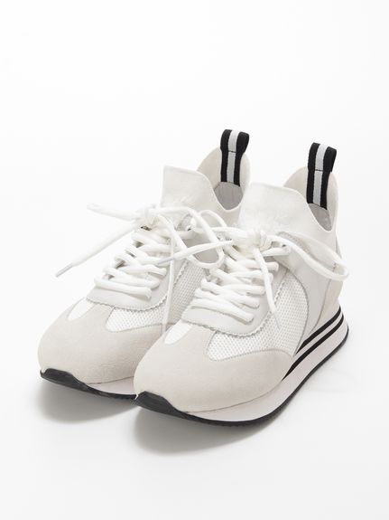 メッシュニット ラインソールスニーカー（スニーカー）｜KEI Hayama