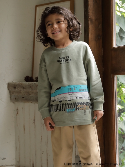 人気の乗り物プリント長袖トレーナー（カットソー）｜hakka kids