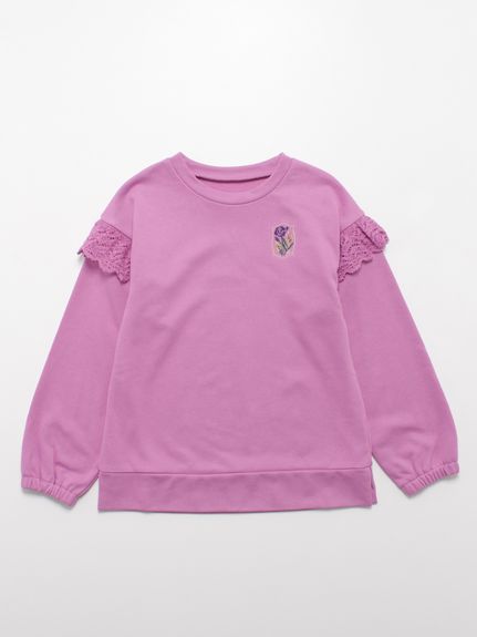 レースポイント裏毛トレーナー（スウェット・トレーナー）｜hakka kids