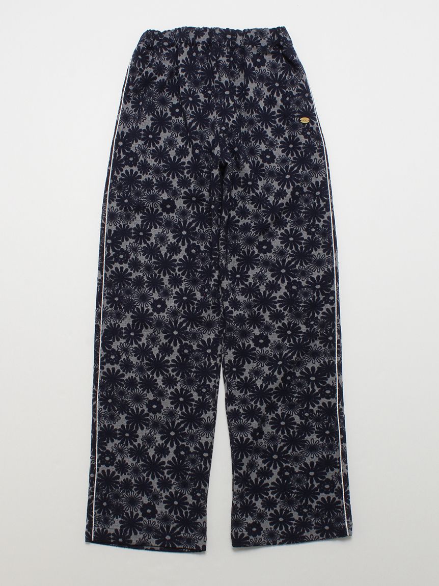 フラワージャカードワイドストレートパンツ（ストレートパンツ
