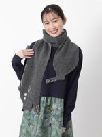 ウールアクリル ウサギシルエットマフラー（ストール・マフラー