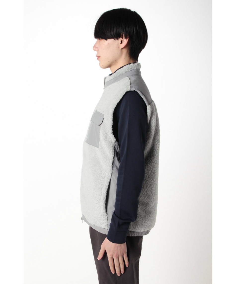 ゴルフウェア アウターベスト ダブルフェイスボアリバーシブルベスト