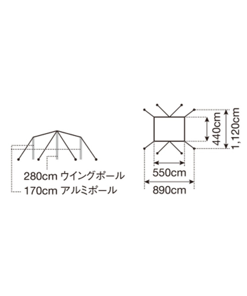 スノーピーク(snow peak) レクタタープ HDタープ シールド・レクタ L