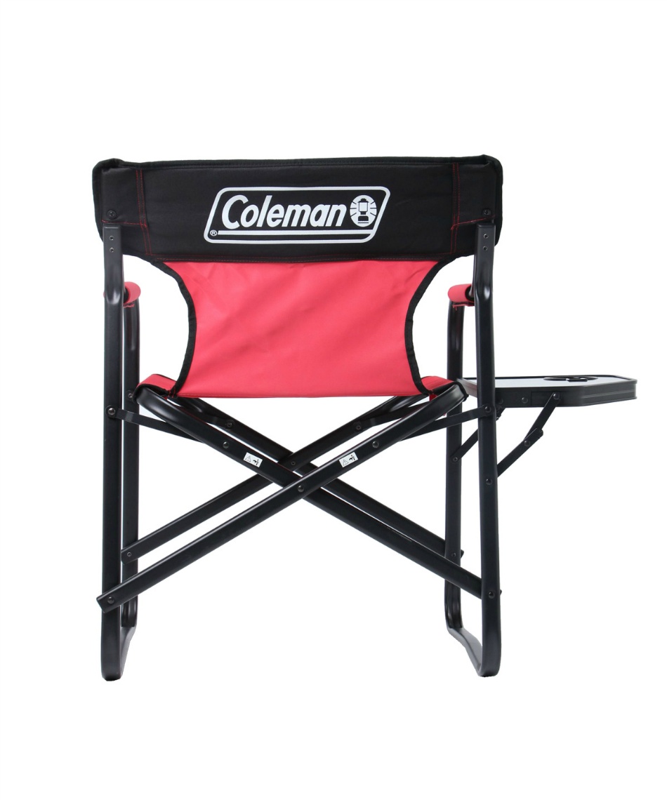 Coleman アウトドアチェア 2個セット レッド キャンプ サイドテーブル