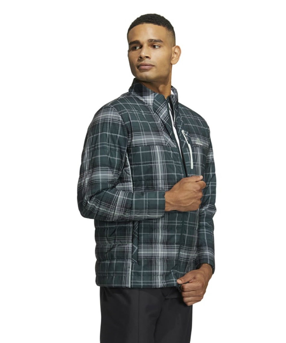 アディダス(adidas) ゴルフウェア ブルゾン タータンチェック 保温 中