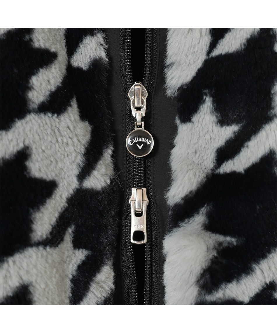 ゴルフウェア ベスト 千鳥プリントファーベスト C25216203 【国内正規