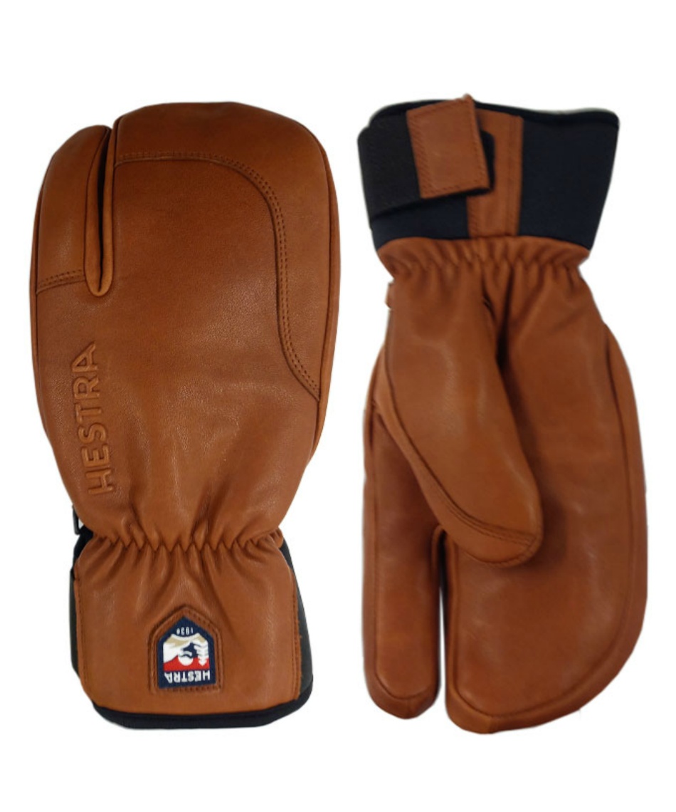 スキーグローブ ミトン 3フィンガー フルレザーショート FULL LEATHER