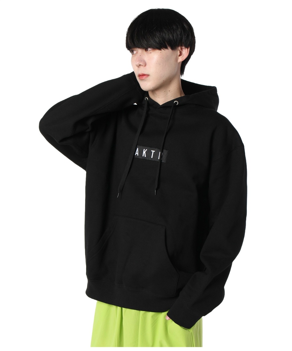 アクター(AKTR) スウェットパーカー LOGO SWEAT PULLOVER HOODIE BK L