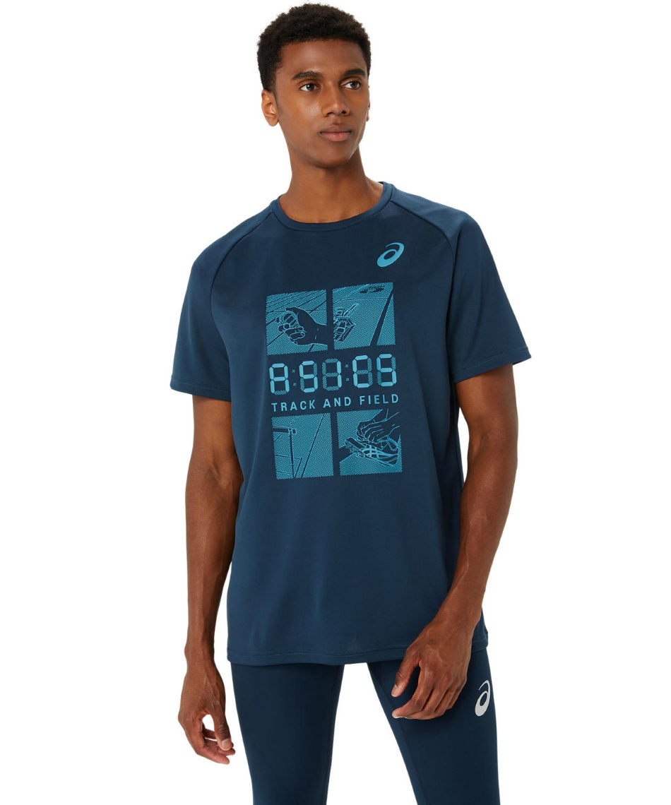 陸上 ウェア 半袖Tシャツ プリント半袖シャツ 2091A673-410 | スポーツ