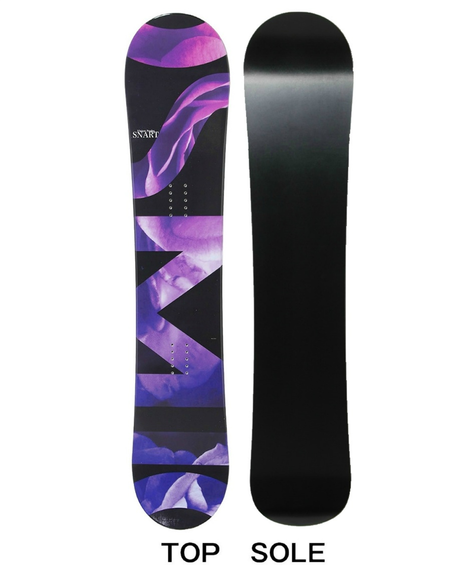 Swivel 黒と紫のスノーボードとビンディングのセット 140cm Swivel 黒