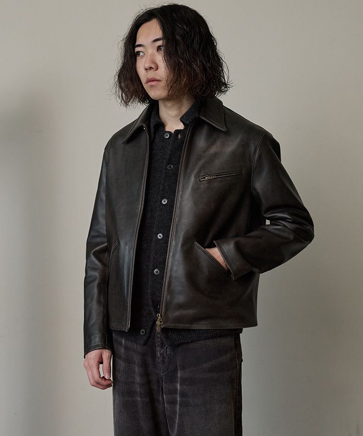 VINTAGE WASHED LEATHER ZIP / 商品詳細ページ / LIDNM / Llife ONLINE