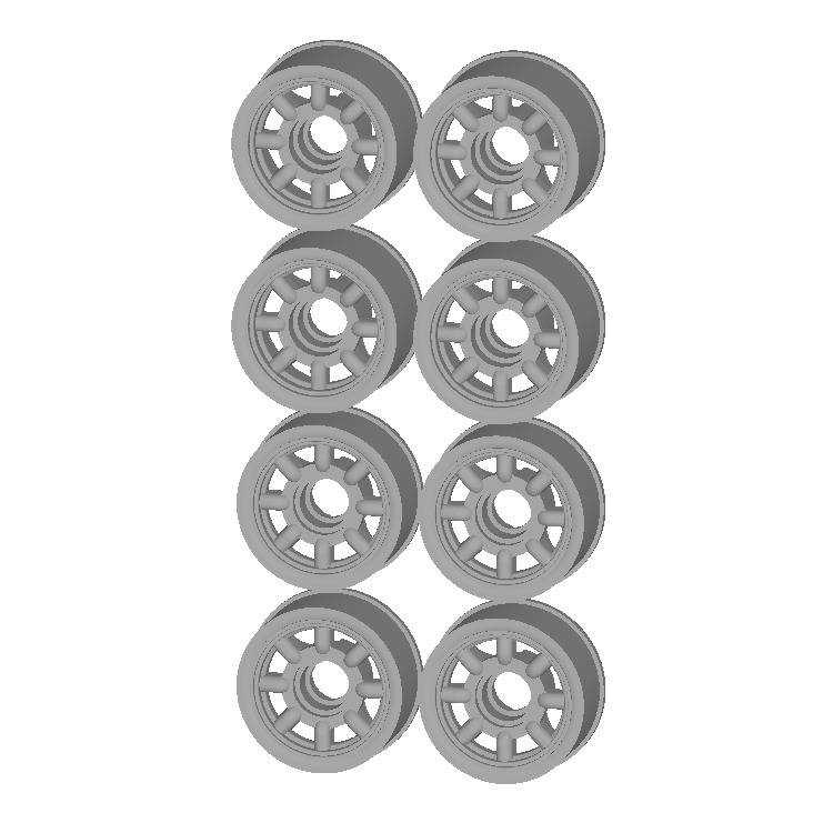 ミニッツ MR-03用 小径風ホイール・8スポーク - DMM.make クリエイター