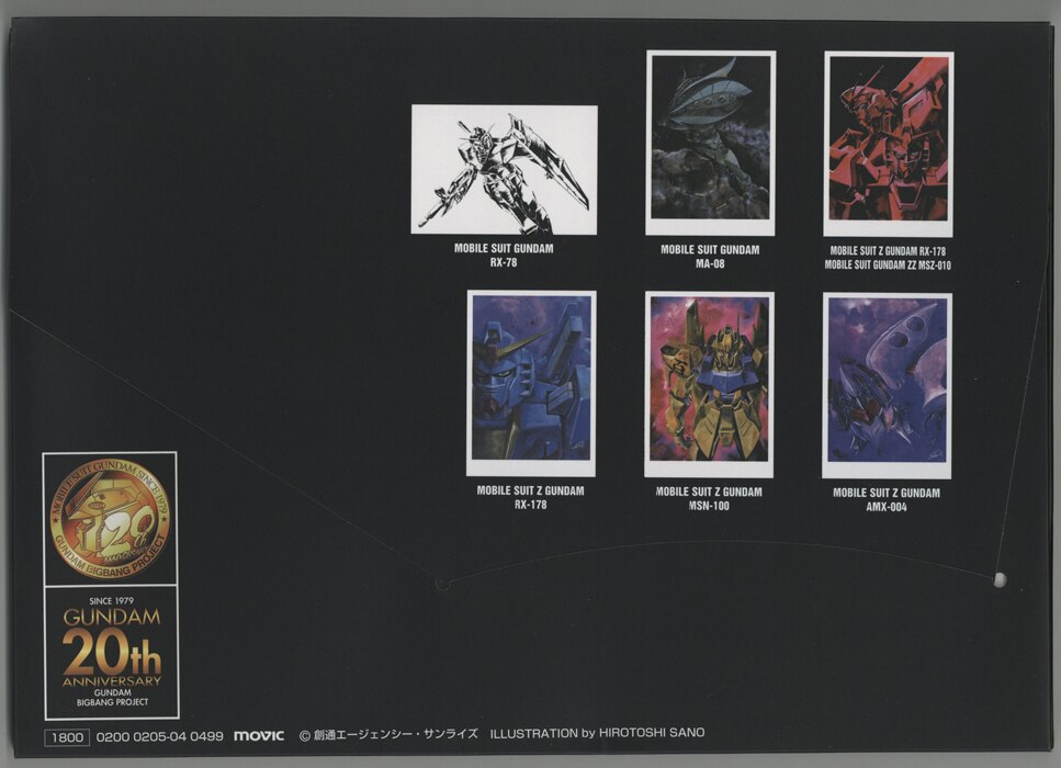 佐野浩敏 複製イラストセット「機動戦士ガンダム 20周年記念ポート