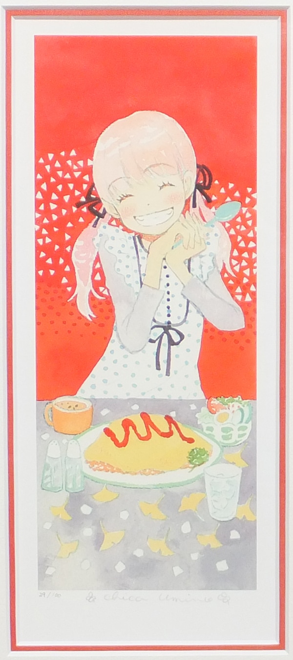 羽海野チカ直筆サイン入りカラー複製イラスト[ハチミツとクローバー]