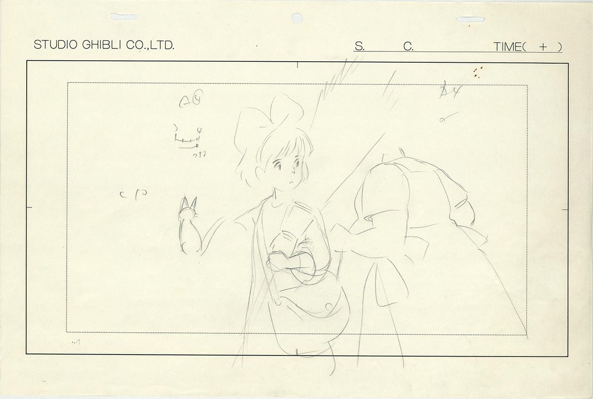 4527] 魔女の宅急便 ラフ原画 / 直筆:宮崎駿