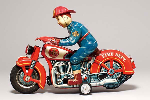 マスダヤ/日本製 消防士バイク (FIRE PATROL) ブリキ・電動
