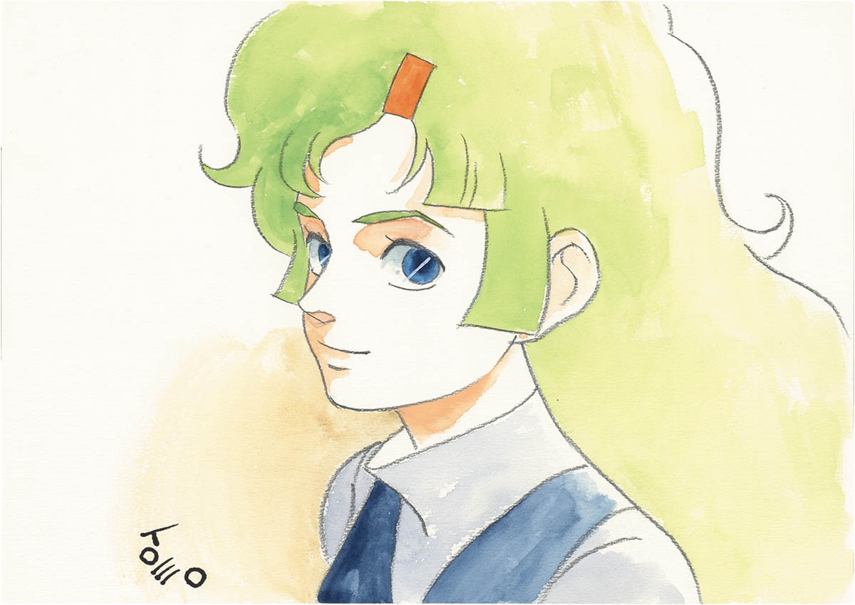 3145] 湖川友謙 直筆カラーイラスト「戦闘メカザブングル」