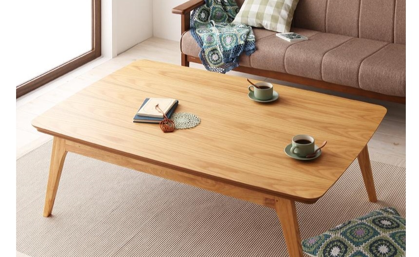 天然木オーク 北欧デザインこたつテーブル【Trukko（トルッコ