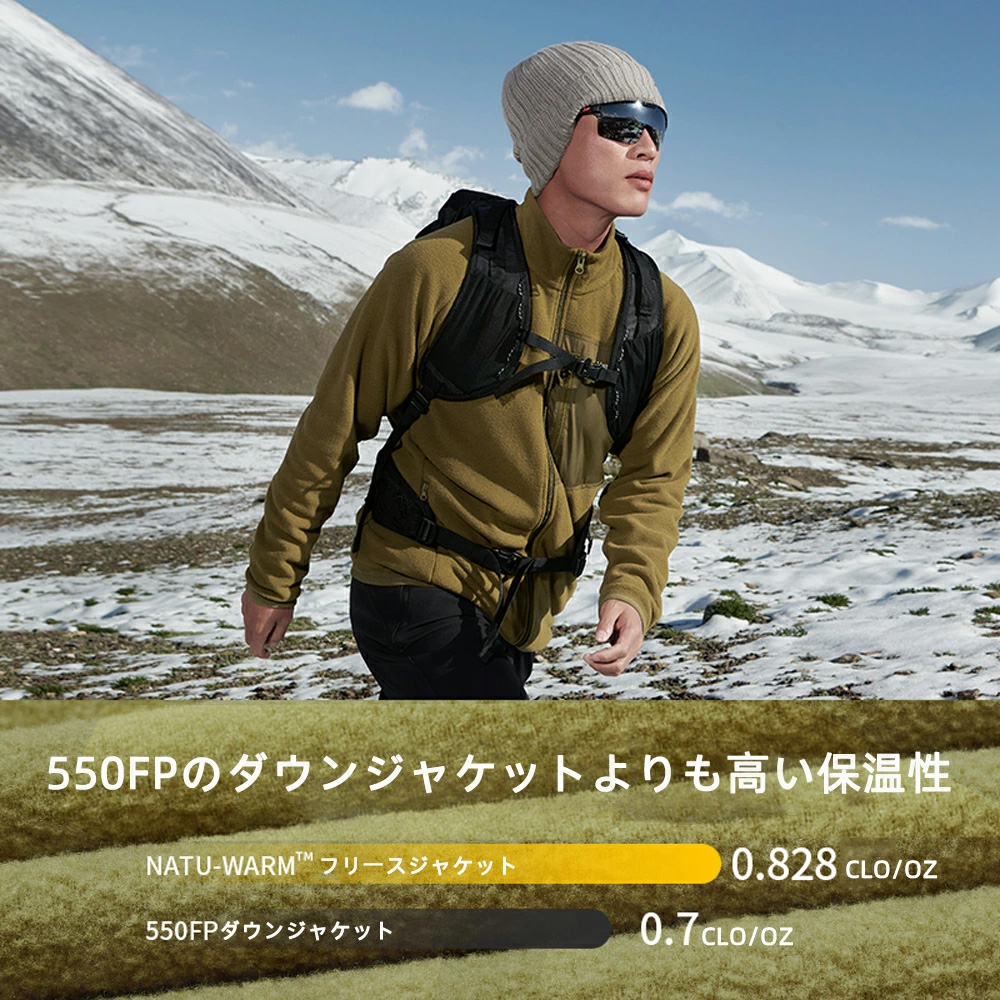 Naturehike フリースジャケット あったか 400g 軽量 ジャケット 長袖