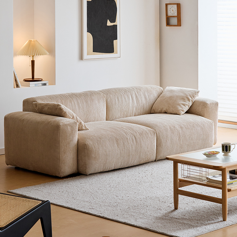 コーデュロイカウチソファ【カスタマイズ可】 | 柔らかく快適な高品質