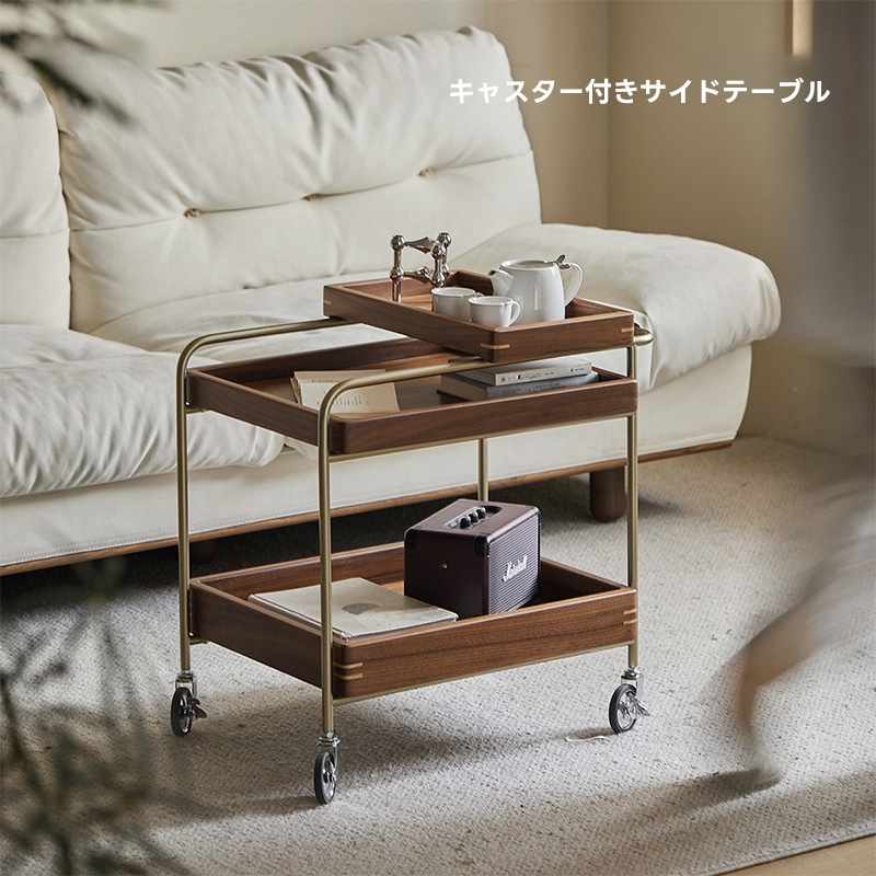 ネイルサイドテーブル キャスター付 組み立て式 ネイルサイドテーブル