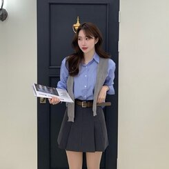 ミュウミュウプリーツベルトミニスカート｜ミニスカート｜韓国