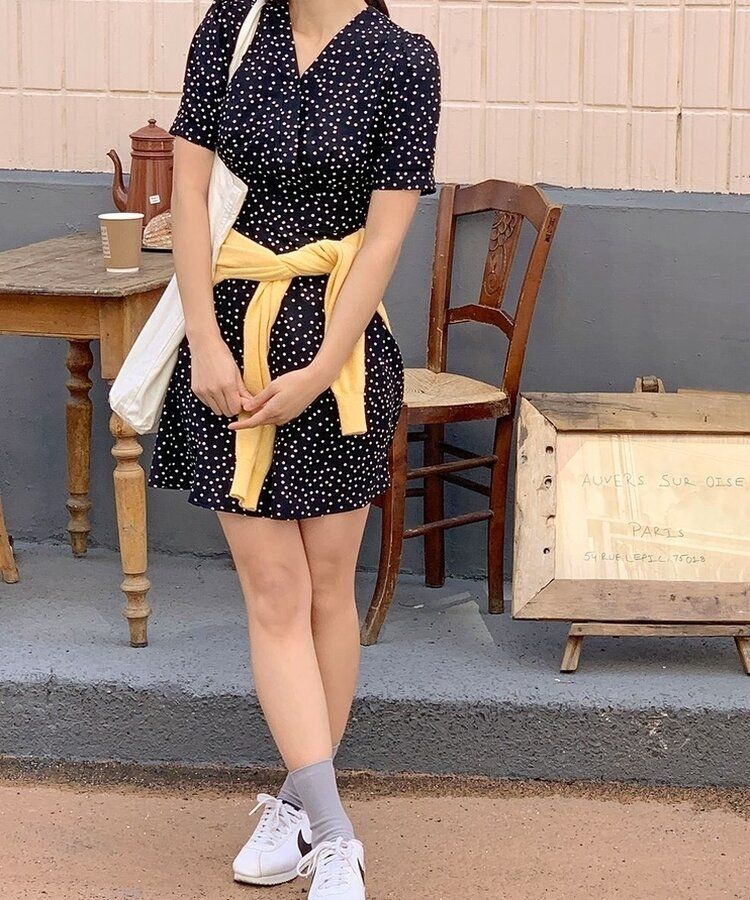 ニャンちゅう❣️ アンサンブルチェックミニワンピース ブラウンXS