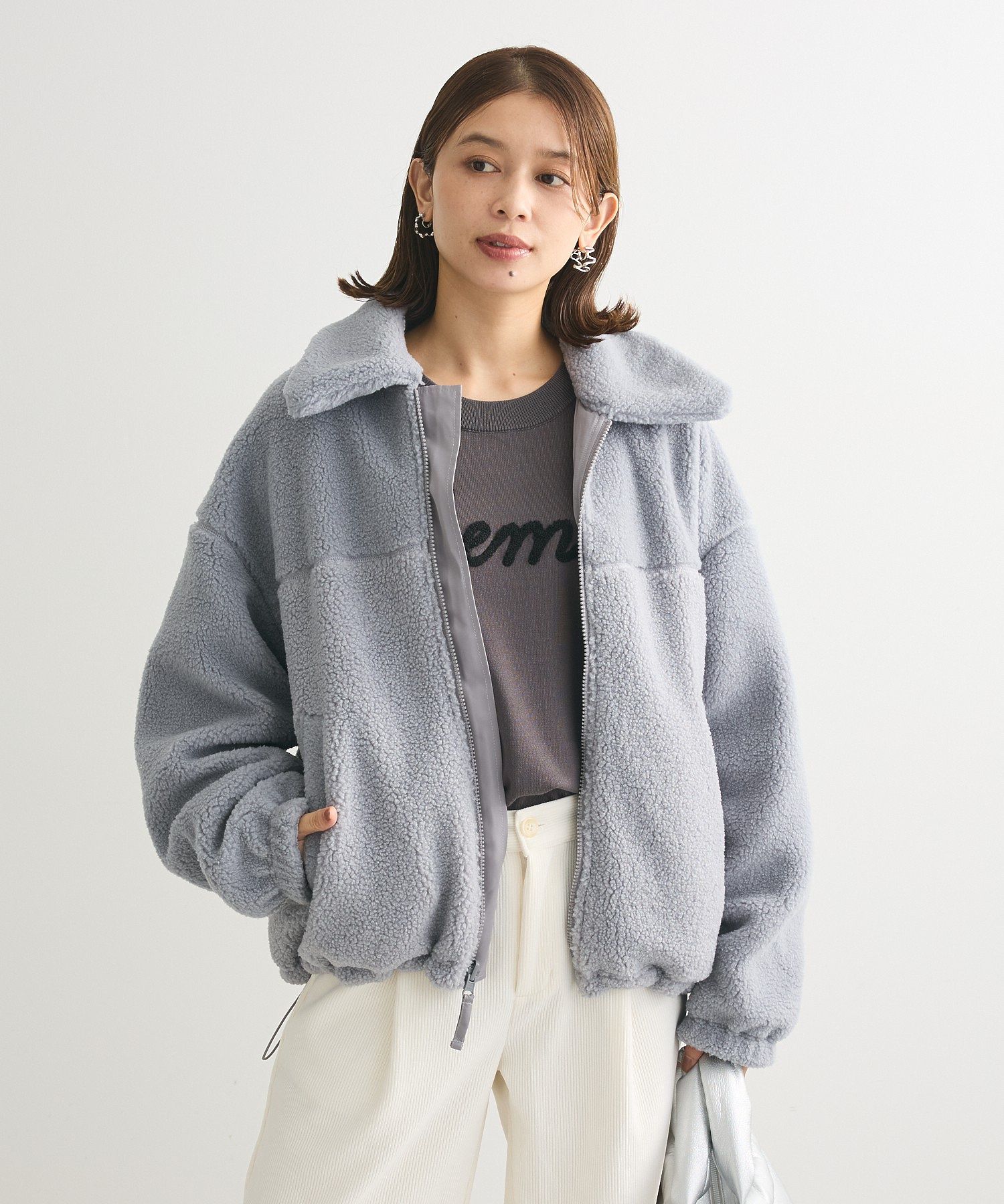 リバーシブルコンビボアブルゾン/Green Parks（グリーン パークス）の