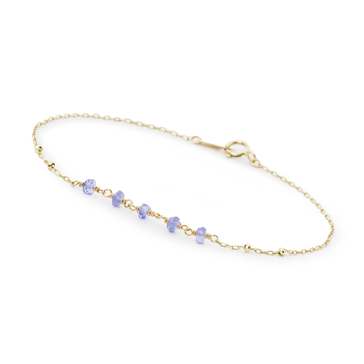 12月誕生石 K10YG タンザナイト ブレスレット│Tanzanite Bracelet
