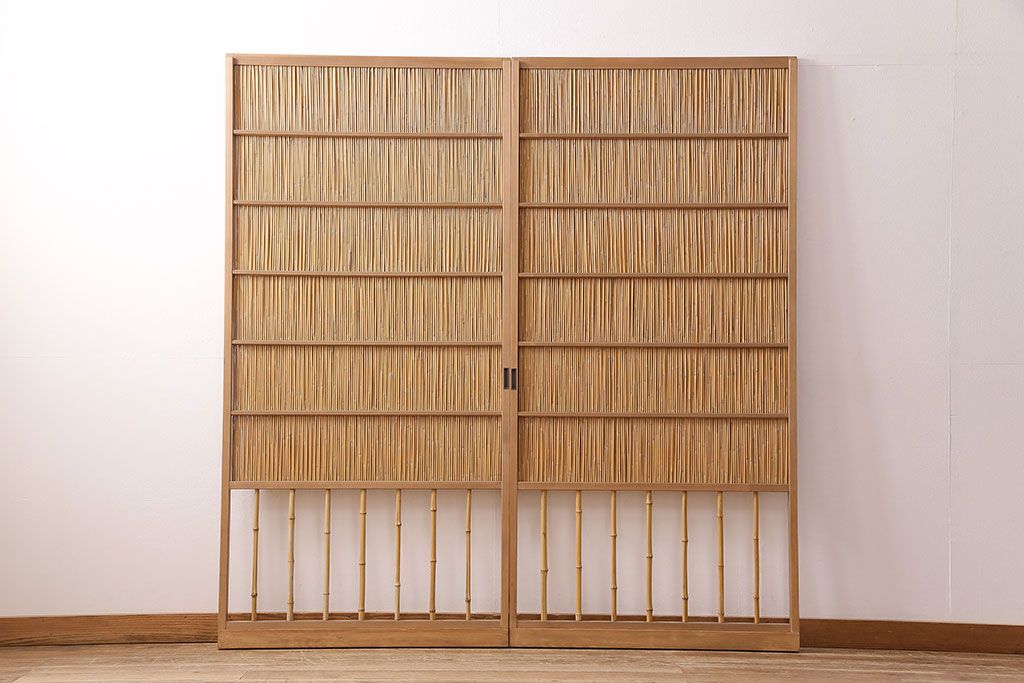 公式】アンティーク家具ラフジュ工房商品詳細ページ昭和中期の簾戸2枚