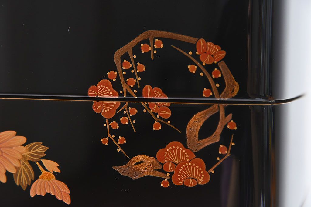 公式】アンティーク家具ラフジュ工房商品詳細ページ輪島塗 花丸蒔絵