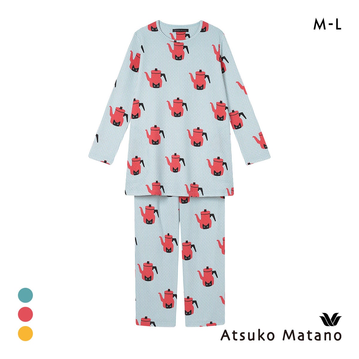 ワコール マタノアツコ ルームウェア 長袖 パジャマ 上下セット