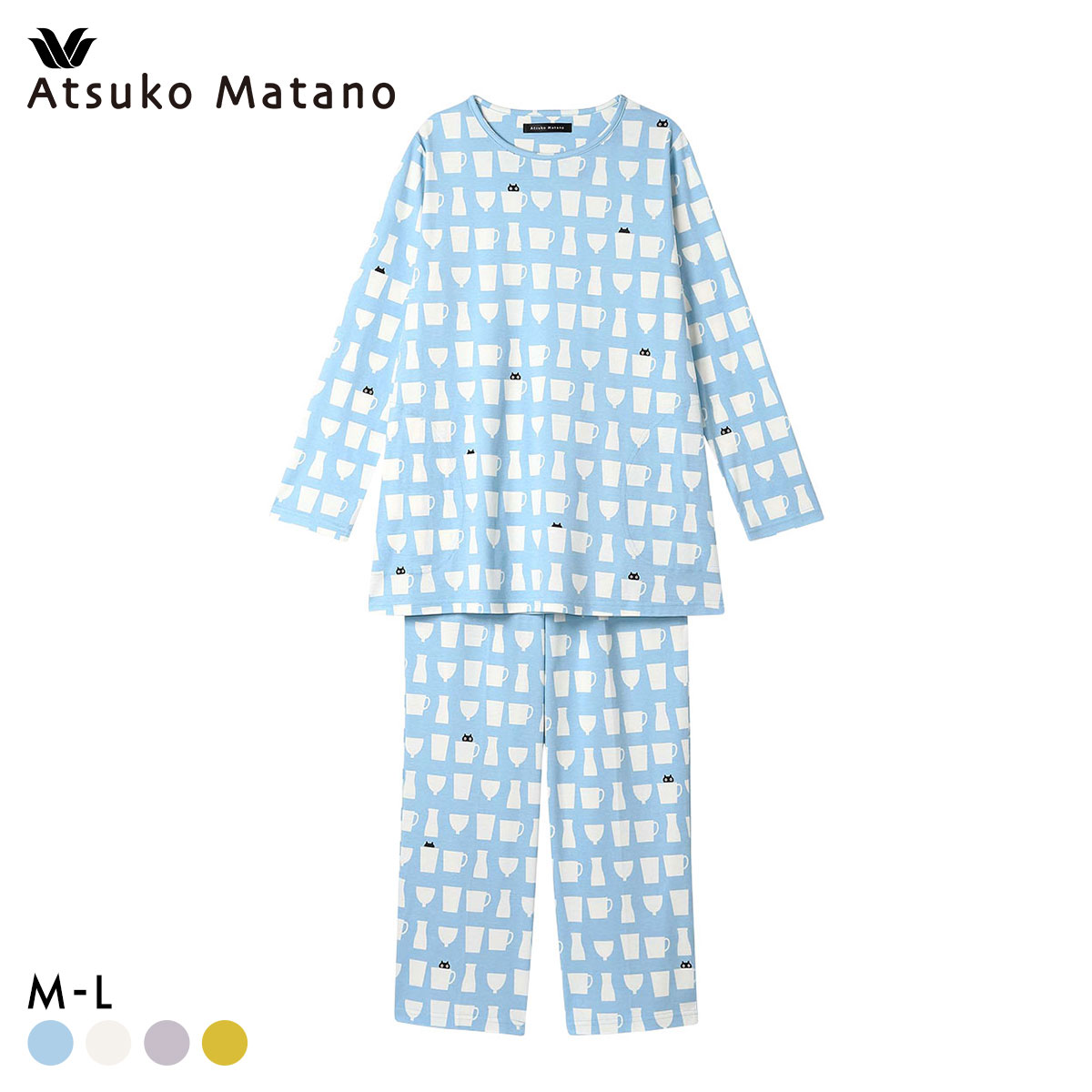 ワコール マタノアツコ ルームウェア 長袖パジャマ 上下セット MEME