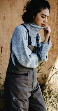 46024 COLOR BEANS スキーウエア サロペット ダークグレー O 46024