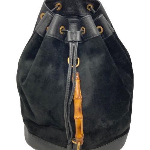 中古・古着通販】GUCCI (グッチ) バンブー スエード 巾着リュック