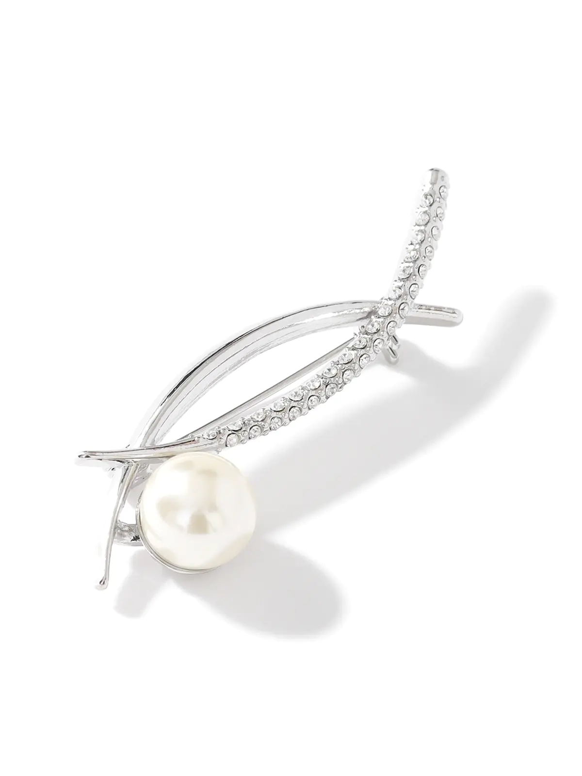 パールブローチ／シルバー／クリスタルライン | SUIT SQUARE