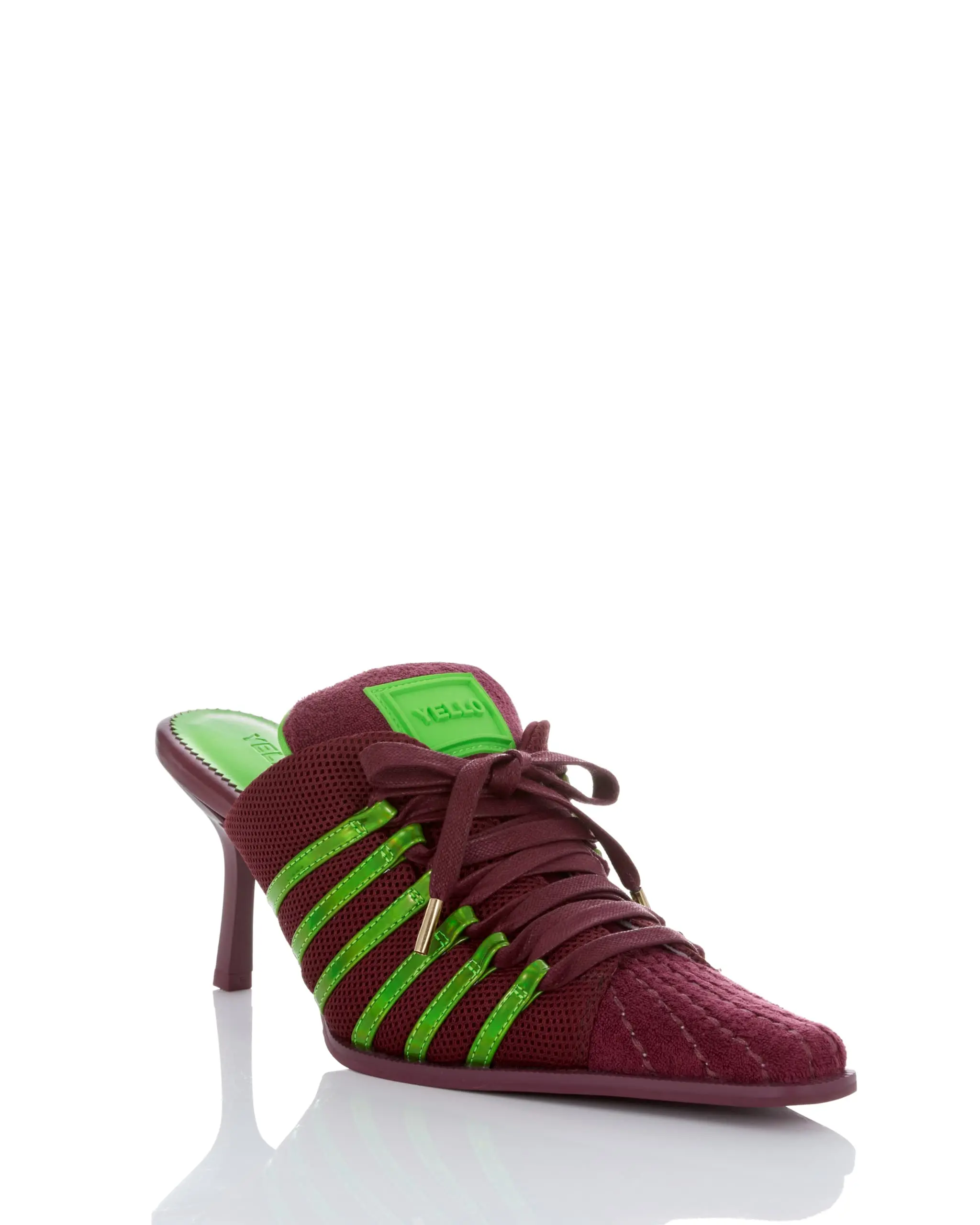 YELLO ブラックホワイト ミュール YELLO MONO SNEAKER MULES ブラック