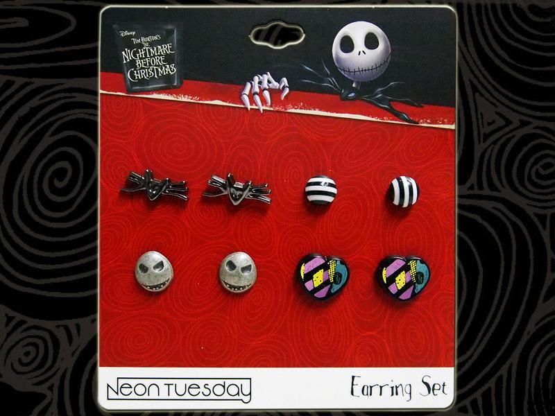 ナイトメアービフォアクリスマス ジャック＆サリーモチーフピアス4pc
